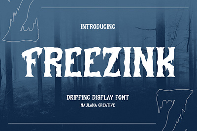 Freezink Dripping Display Font Halloween animation branding design font fonts graphic design illustration logo nostalgic