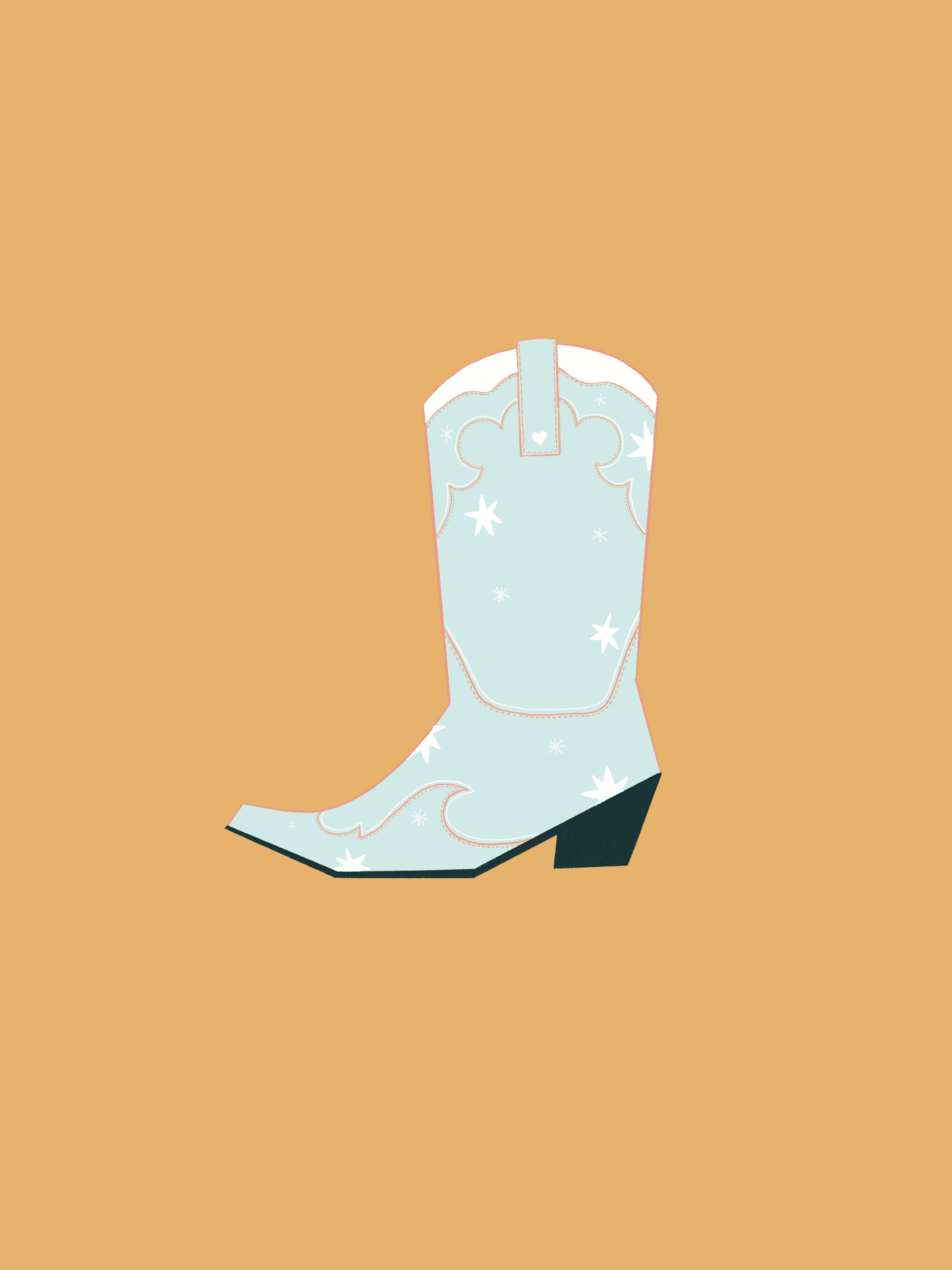 COWBOY cowboy boot digital art drawing graphic design illustration illustrator procreate