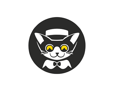 Cat with Hat Logo branding design graphic design icon illustration logo typography ui ux vector