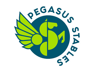 Pegasus Stables flying geometric greek horse myth mythology pegasus wing