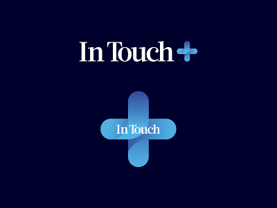 In Touch+ Streaming Network bold branding clean gradient streaming platform