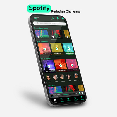 Spotify Redesign Challenge app ui challenge music app music design redsign spotify spotify challenge spotify redesign ui design uiux