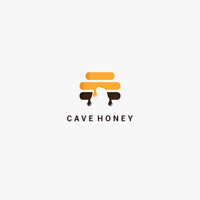 Cave honeycomb logo design bee branding cave design graphic design honey honeycomb illustration logo ui ux vector