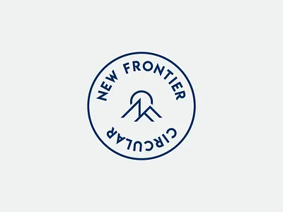New Frontier Circular Denim branding clothing design logo mountains