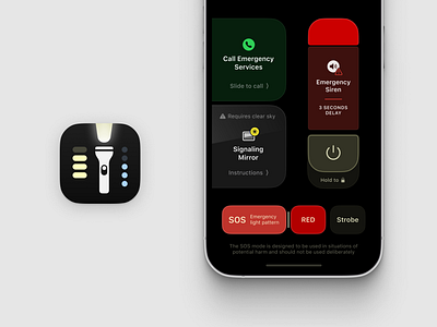 The new iOS Flashlight apple design digital tool flashlight graphic design illustration ios minimalism product design ui ux