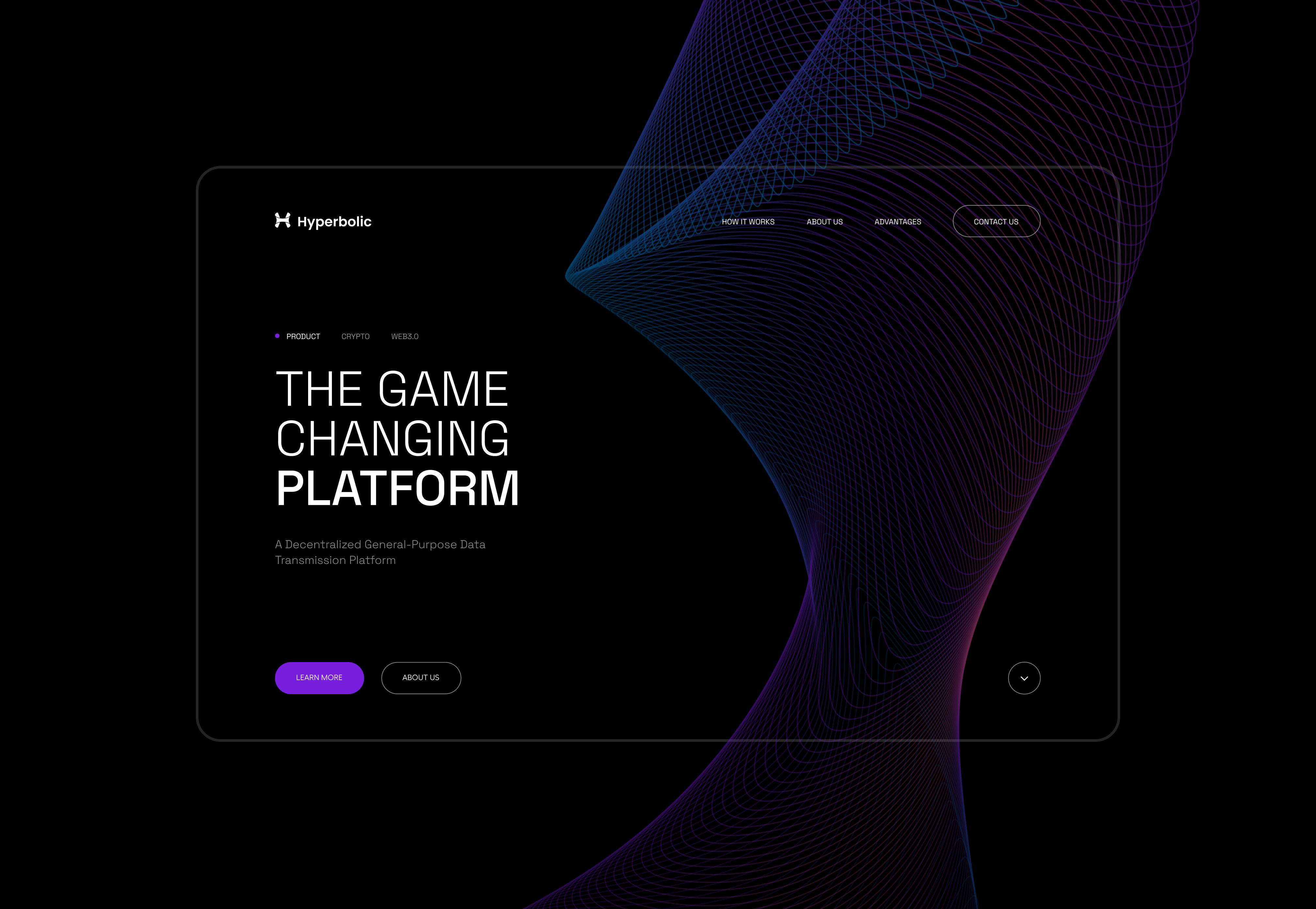 Hyperbolic - website design 3d animation design graphic design landing ui ux website