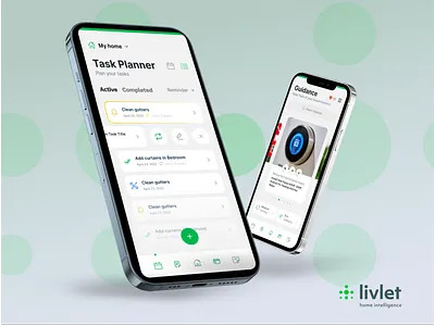 Livlet – the intelligent app for home management dashboard design digital home dashboard home management mobile app ui ux web design