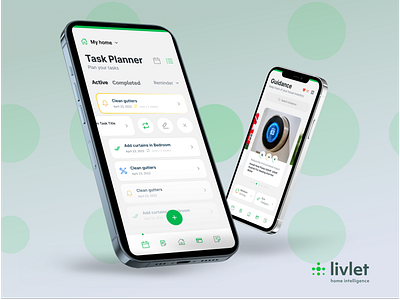 Livlet – the intelligent app for home management dashboard design digital home dashboard home management mobile app ui ux web design