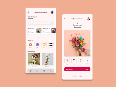 Flower App app design graphic design ui