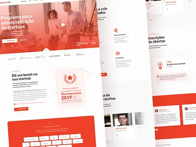 Estudo de caso UI: BoostLab case clean ui design interface red red interface ui ux