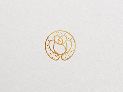 Flower icon branding delicate elegant flower gold graphic design icon illustration illustrator metal simple vector