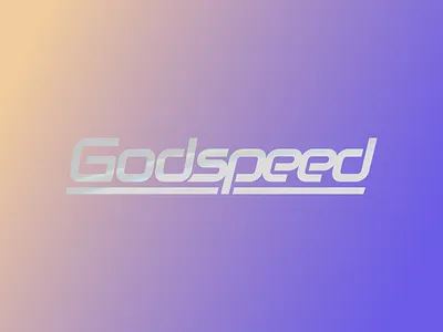 Godspeed Everyone. adventure design godspeed logo space speed text wordmark