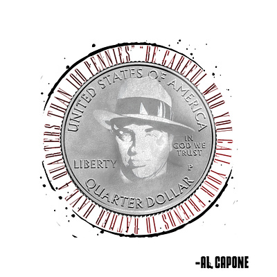 Capone 4 Quarters T Shirt Graphic advertisment app apparel branding design graphic design illustration logo ui vector
