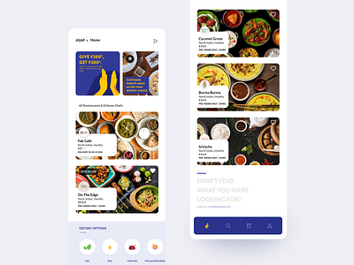 Listing page - food delivery app app design deliveryapp design dribbble food listing page mobile product product design restaurants ui ux visual design