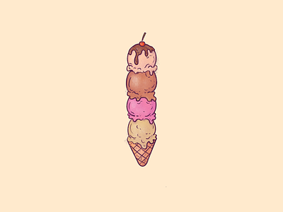 36 Days of Type: Ice Cream 36 days of type design drawing food foodie helado i ice cream illustration logo postre