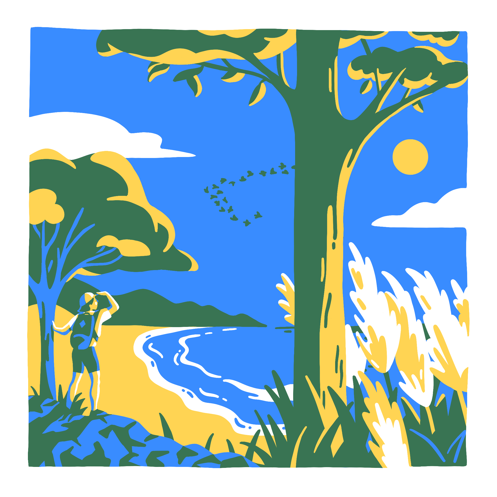 Exploring nature colors graphic design illustration inspire nature overprint