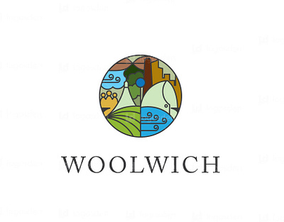 Woolwich logo brand branding city design greenwich greenwich logo logo outline vector woolwich woolwich logo