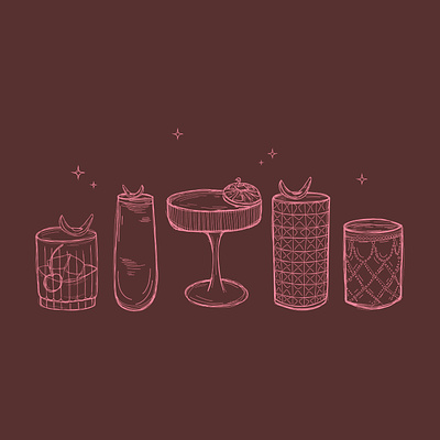 Cocktail Illustration cocktail custom design drawing illustration