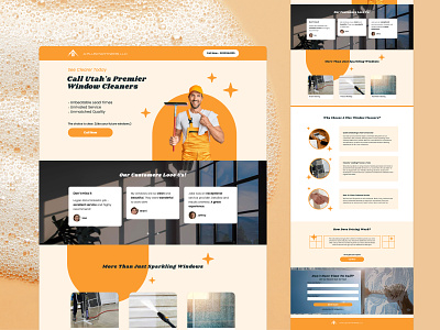 A Plus Window Cleaners Landing Page branding design graphic design marketing ui web design