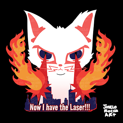 Funny Cat Shirt : Now I have the Laser!!! funny funny cat laser eyes cat
