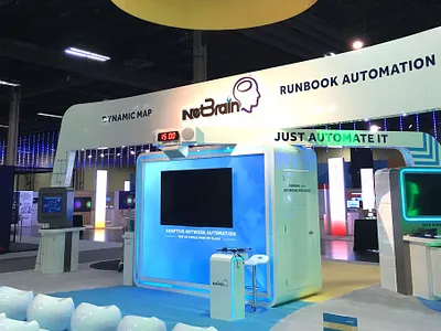 Netbrain Technologies – CiscoLIVE 2017 Booth booth branding design exhibition design graphic design print signage tech technology tradeshow tradeshow booth typography vector