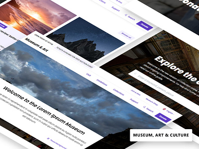 Museum, art & culture application art app culture app framer motion mantine museum app nextjs web design