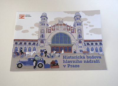 Children's brochure about the Central Station in Prague cartoon design education illustration illustrations by jitka petrová