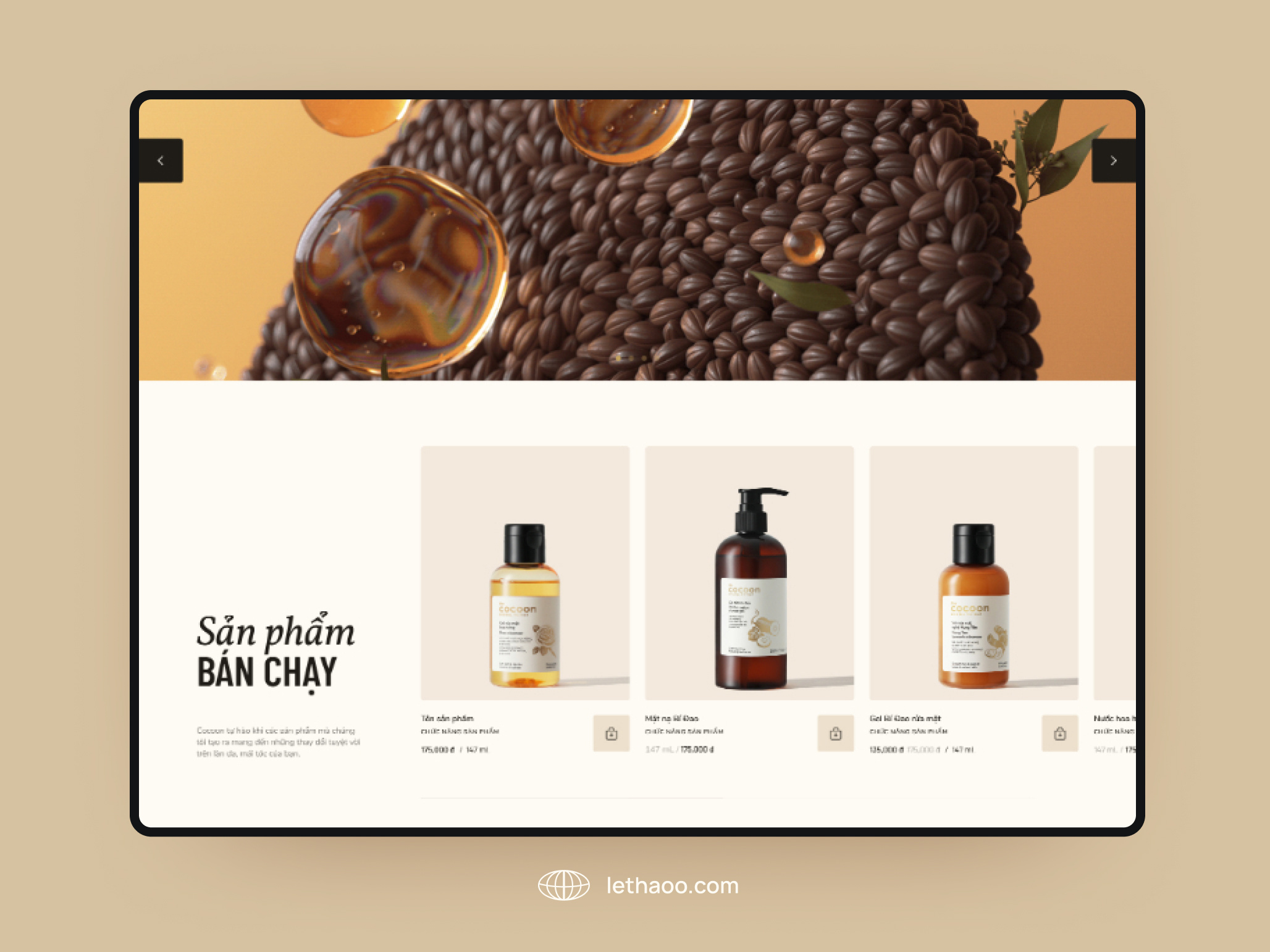 Cocoon Vietnam — Beauty Wesite / E-commerce beauty branding cocoon cosmetic design e commerce ecommerce graphic graphic design nature skin care ui ui design user friendly ux vietnam web design website