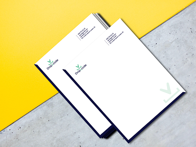 Stationery I Dropacode branding coding stationery graphic design letterhead logo notebook notepad pen stationery