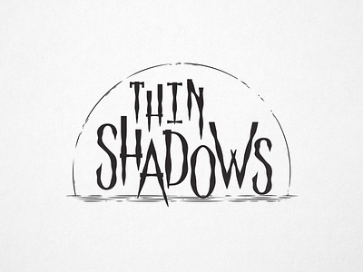 Thin Shadows Logo branding custom customfont design eerie font game graphic design horror logo logotype scary shadow spooky title type typography