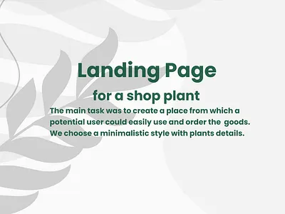 Plant Landing Page Website branding design figma homepage landing page nature shop ui web design website