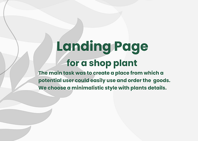 Plant Landing Page Website branding design figma homepage landing page nature shop ui web design website