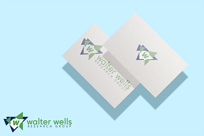 Walter Wells | Card Mock Up branding business cards graphic design logo mock up research company typography vector