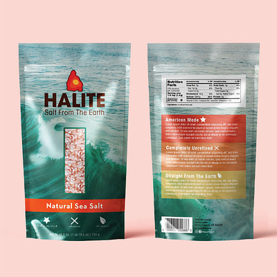 Halite Salt: Food Packaging branding design food packaging graphic design logo packaging design