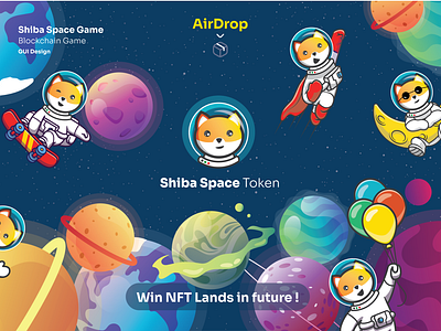 GUI Design Shiba Space animation gamedesign gui json jsonanimation productdesign ui