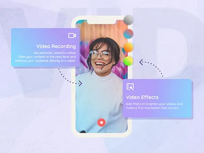 Video Feature design illustration shapes video web