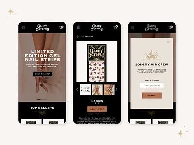 Mobile-First Web Design for Gaudy Octopus app app design beauty best mobile design black letter branding design gothic mobile neo gothic site top mobile design ui ux web website
