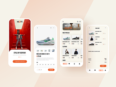 eCommerce App UI/UX Design adobe xd app design clean ui design ecommerce app figma graphic design uiux