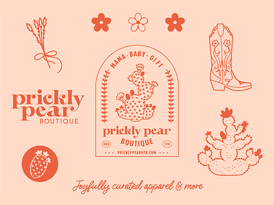 Prickly Pear Boutique boutique brand brand design branding cactus cowgirl houston illustration logo prickly pear texas vector western