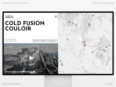 THE FIFTY REDESIGN – DESENTS MAP design map mountain product product design ski ui user experience user interface ux video web web design website