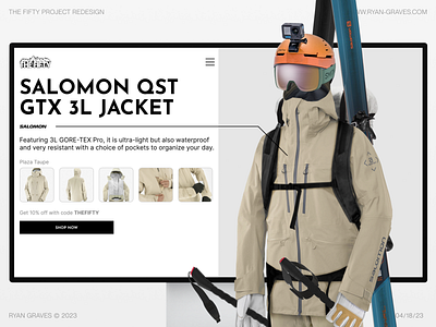 THE FIFTY REDESIGN – GEAR design mountain product product design ski ui user experience user interface ux web web design website