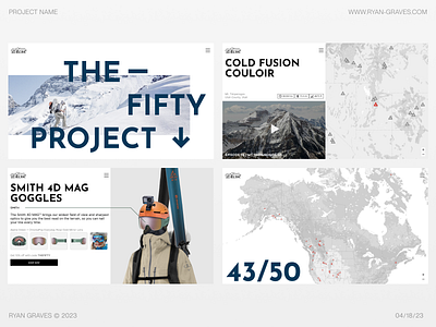 THE FIFTY REDESIGN design mountain product product design ski ui user experience user interface ux web web design website