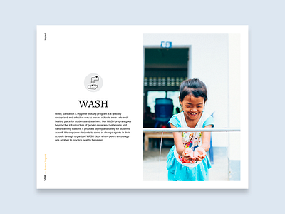 WASH annual report asia branding design education hygiene icon identity laos nonprofit print program sanitation school student water