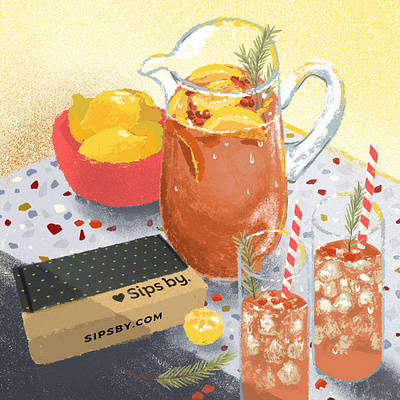 Iced Tea for Sips by iced tea illustration procreate summer tea