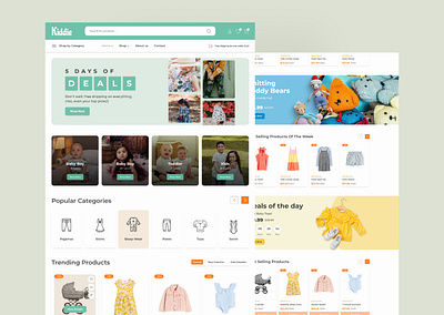 Shopping Website Design for Children conceptual ecommerce landing page product design shopping ui uiux user experience ux website design
