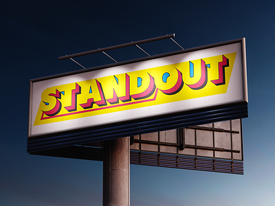 Standout. artwork design grid illustrator layout mockup typography
