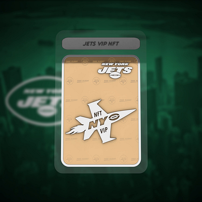 NFT Card x NY Jets 3d 3d nft card. 3d nft cards access pass creativeprocess crypto design illustration logo ui