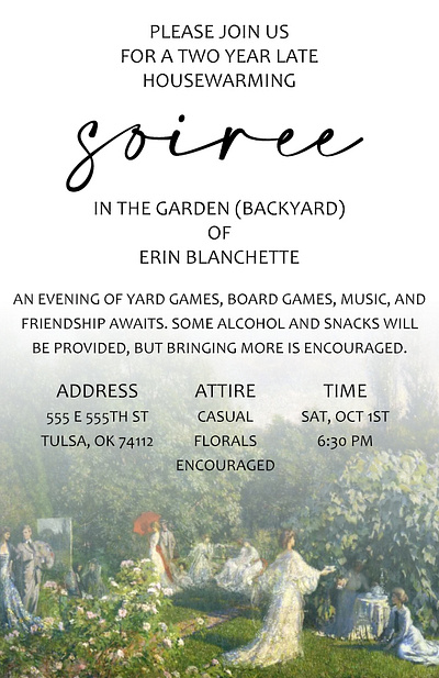 Garden Party Invitation invitation party print