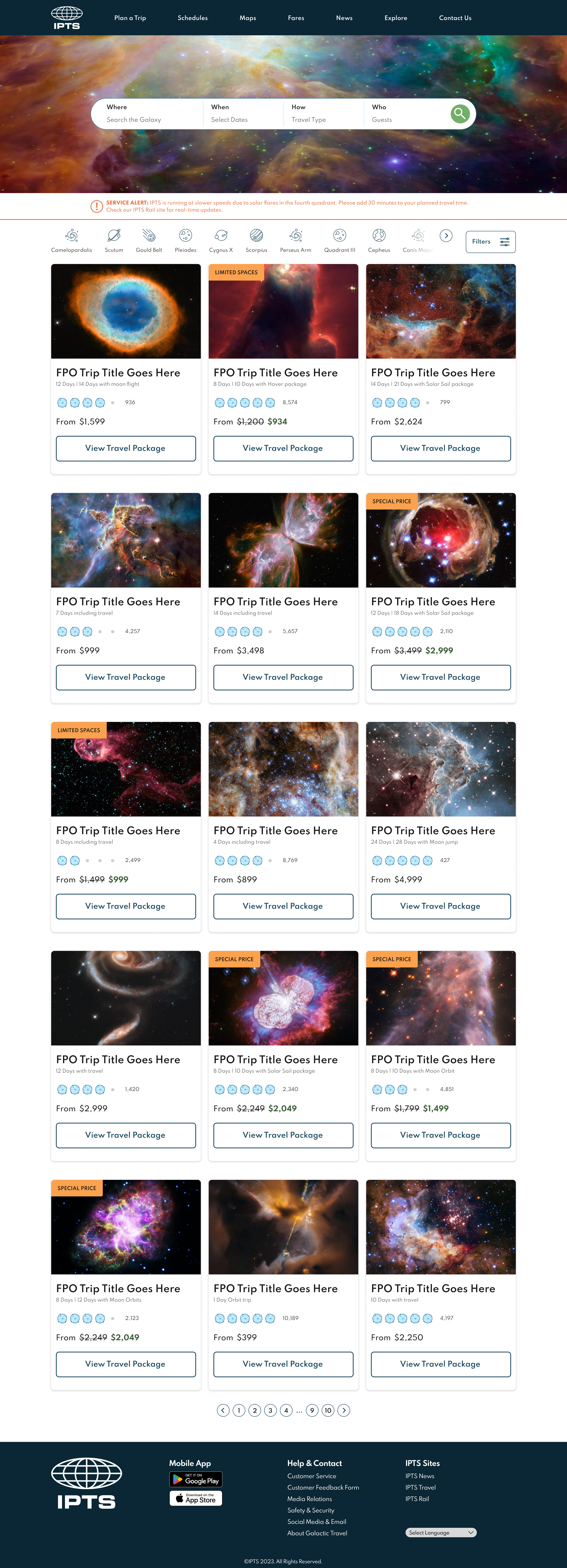 Completed IPTS Travel Page