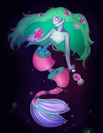 Mermaid or Siren character design illustration mermaid monster monster idea